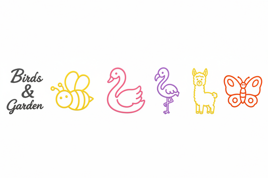 Birds and Garden Wall Decor Set featuring 5 handcrafted bird and garden wall decorations