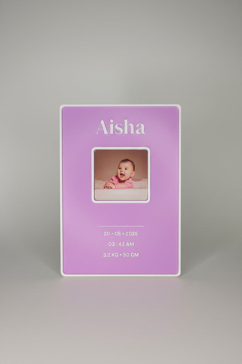 Personalised Baby Birth Announcement Plaque