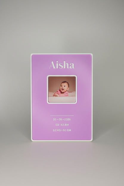 Personalised Baby Birth Announcement Plaque