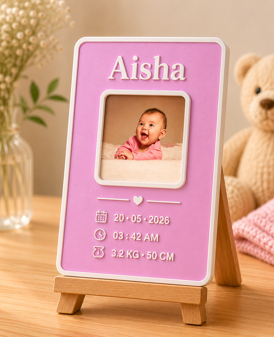 Personalised Baby Birth Announcement Plaque