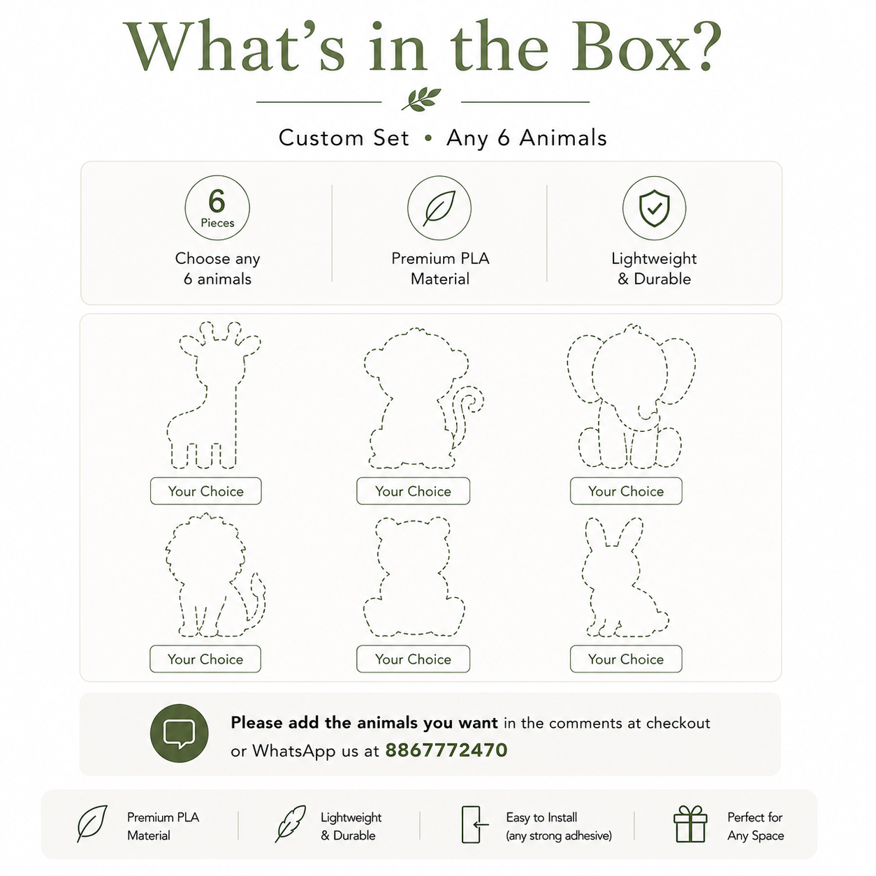 Animal Wall Decor Collection – Full Collection & Custom Sets