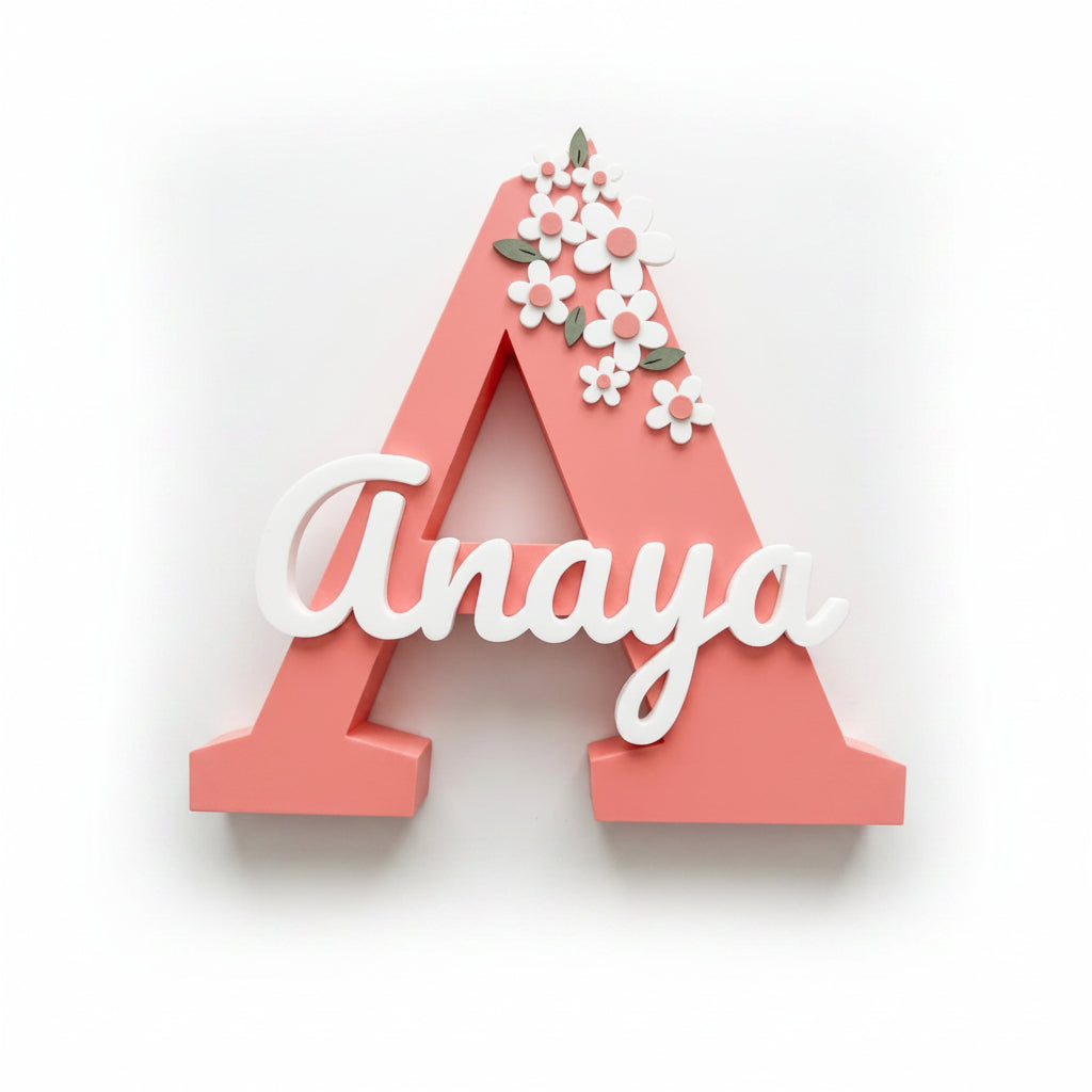 Personalised Baby Name Sign — Letter & Name