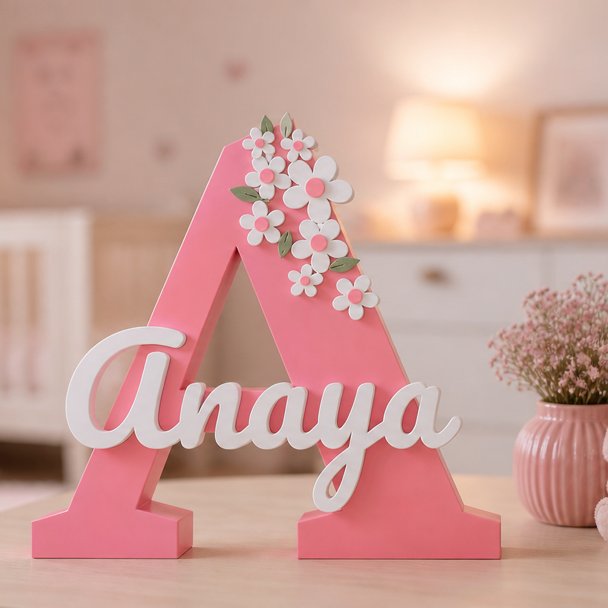 Personalised Baby Name Sign — Letter & Name